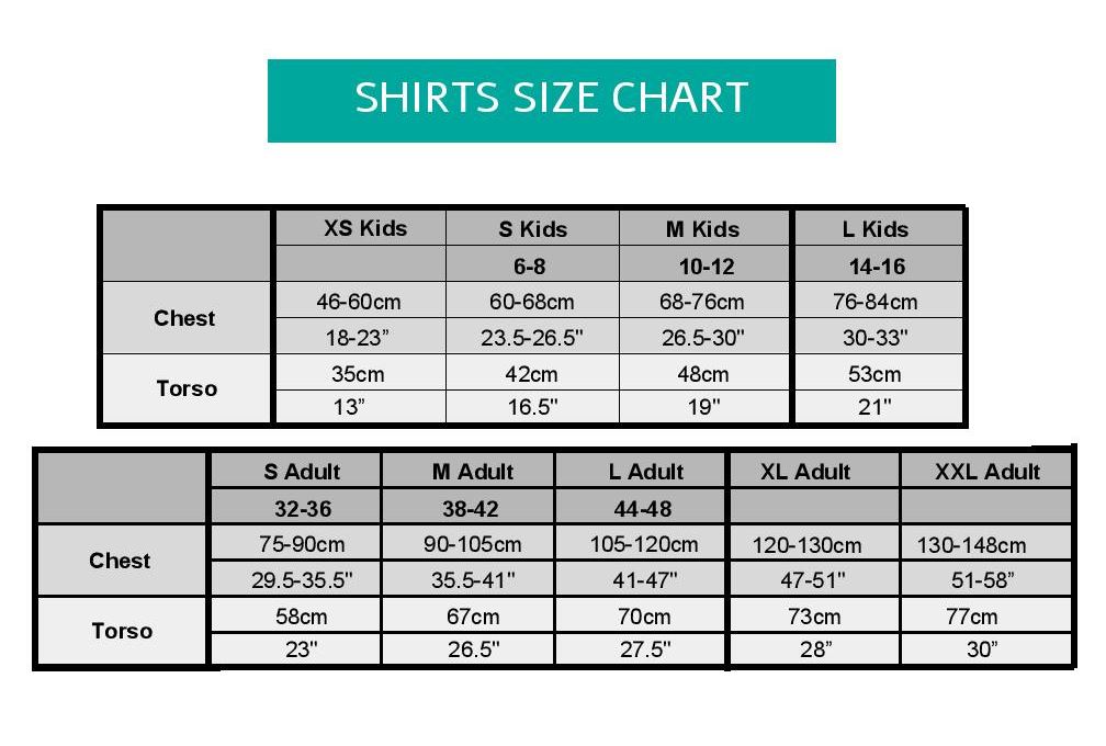 tabla de tallas de camisas